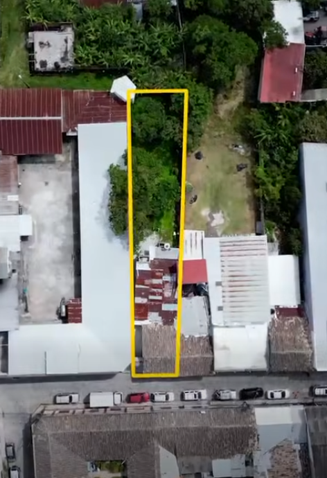 Vista aérea de terreno amplio en casa céntrica de Santa Rosa de Copán